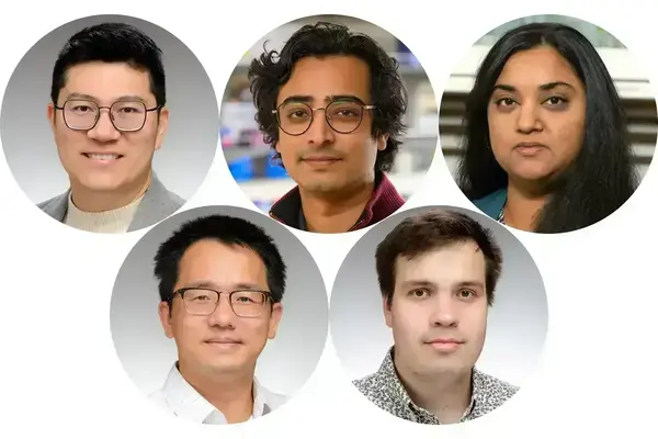 Five researchers pose for headshots.